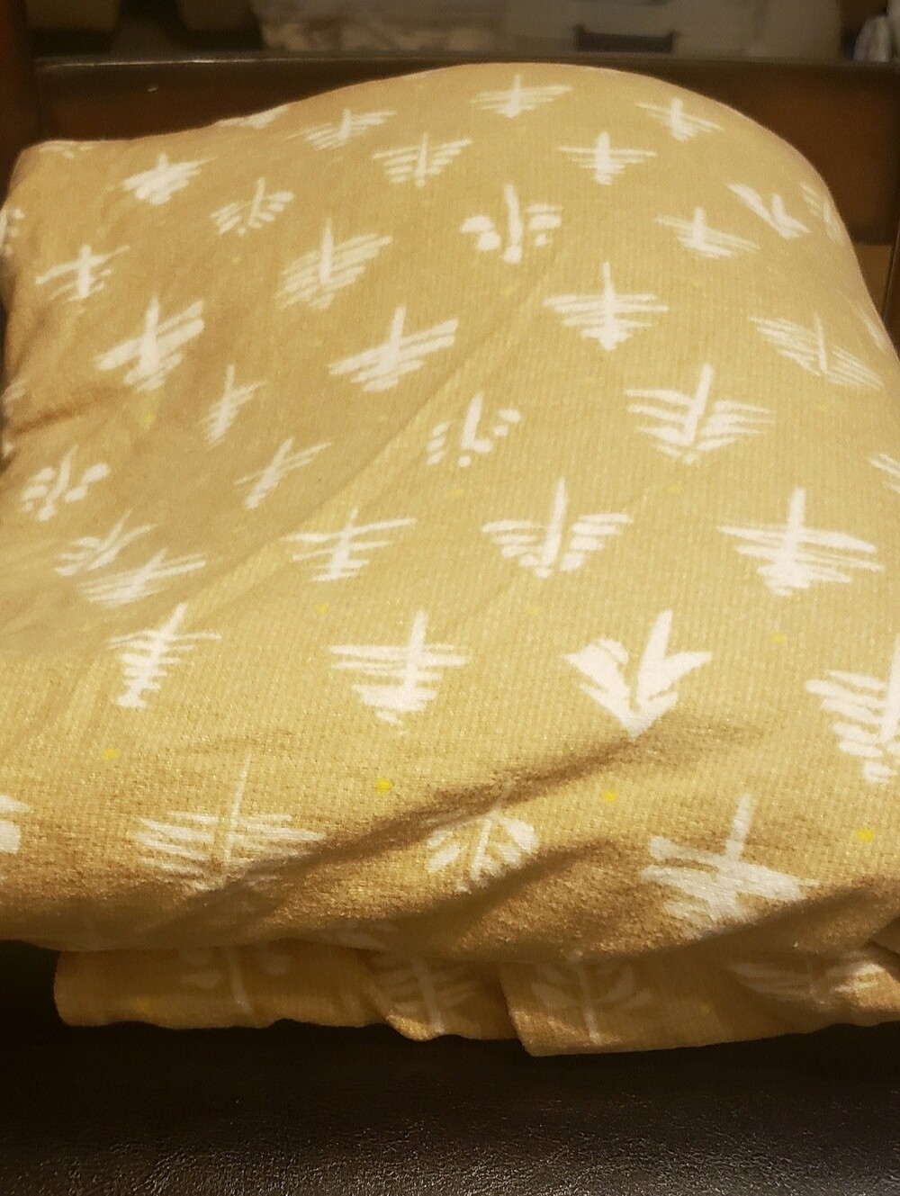 Garnet Hill Queen Duvet Cover 100% Cotton Flanel Germany Pine Trees